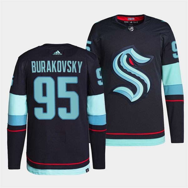 Mens Seattle Kraken #95 Andre Burakovsky Adidas Navy Home Jersey