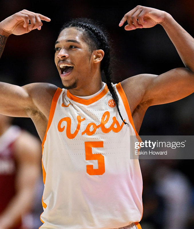 Mens Youth Tennessee Volunteers #5 Zakai Zeigler Nike 2022-23 White Retro Classic Basketball Jersey