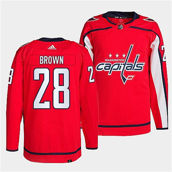 Men's Washington Capitals #28 Connor Brown adidas Home Red Jersey