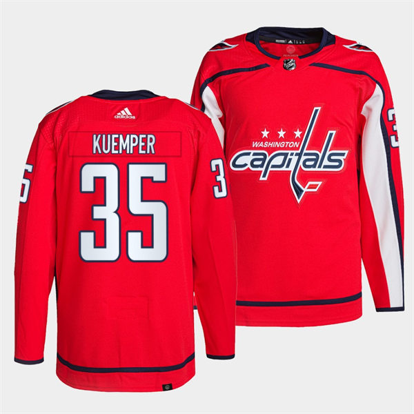 Men's Washington Capitals #35 Darcy Kuemper adidas Home Red Jersey