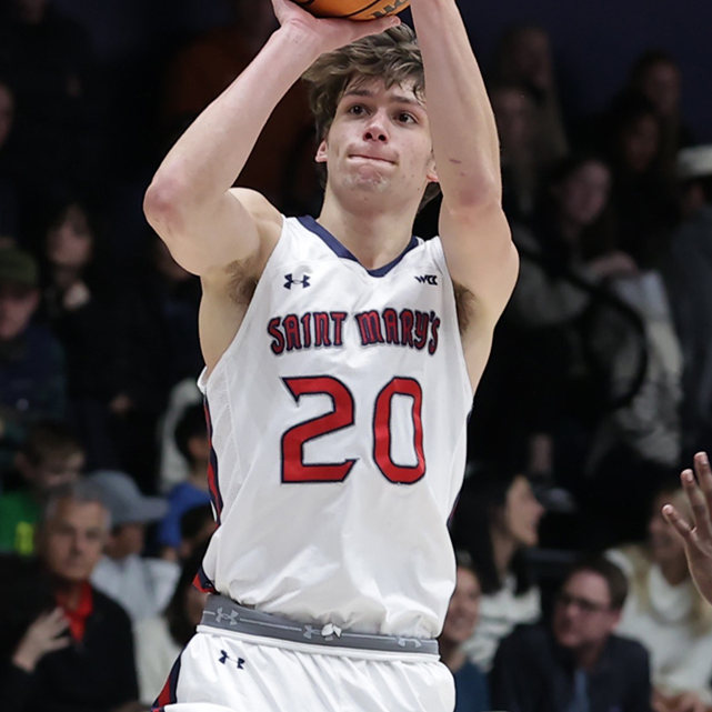 Mens Youth Saint Mary's Gaels #20 Aidan Mahaney 2022-23 White College Basketball Game Jersey