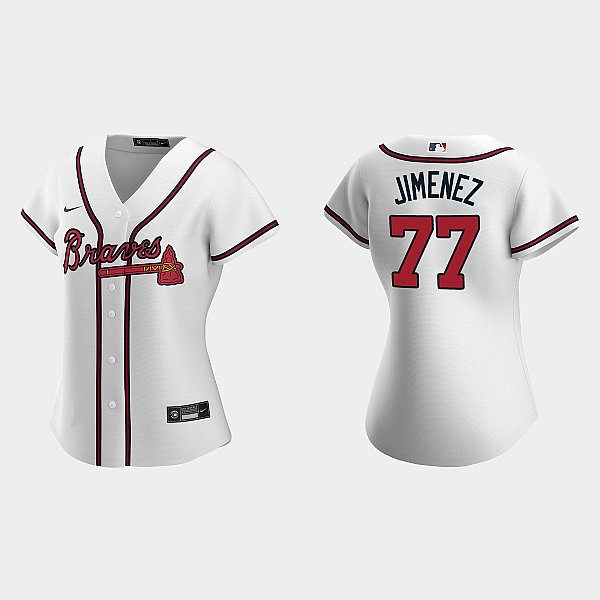 Womens Atlanta Braves #77 Joe Jimenez Nike Home White CoolBase Jersey