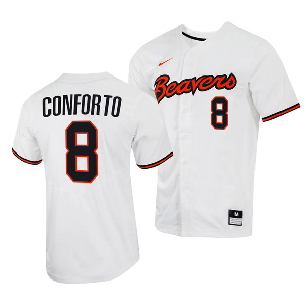 Mens Youth Oregon State Beavers #8 Michael Conforto White Baseball Game Jersey