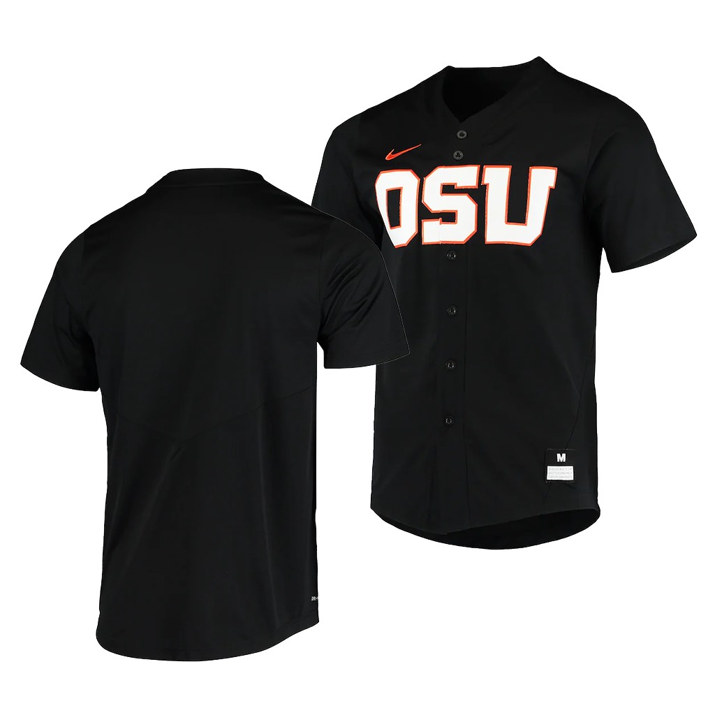 Mens Youth Oregon State Beavers Blank Nike Black Baseball Team Jersey 