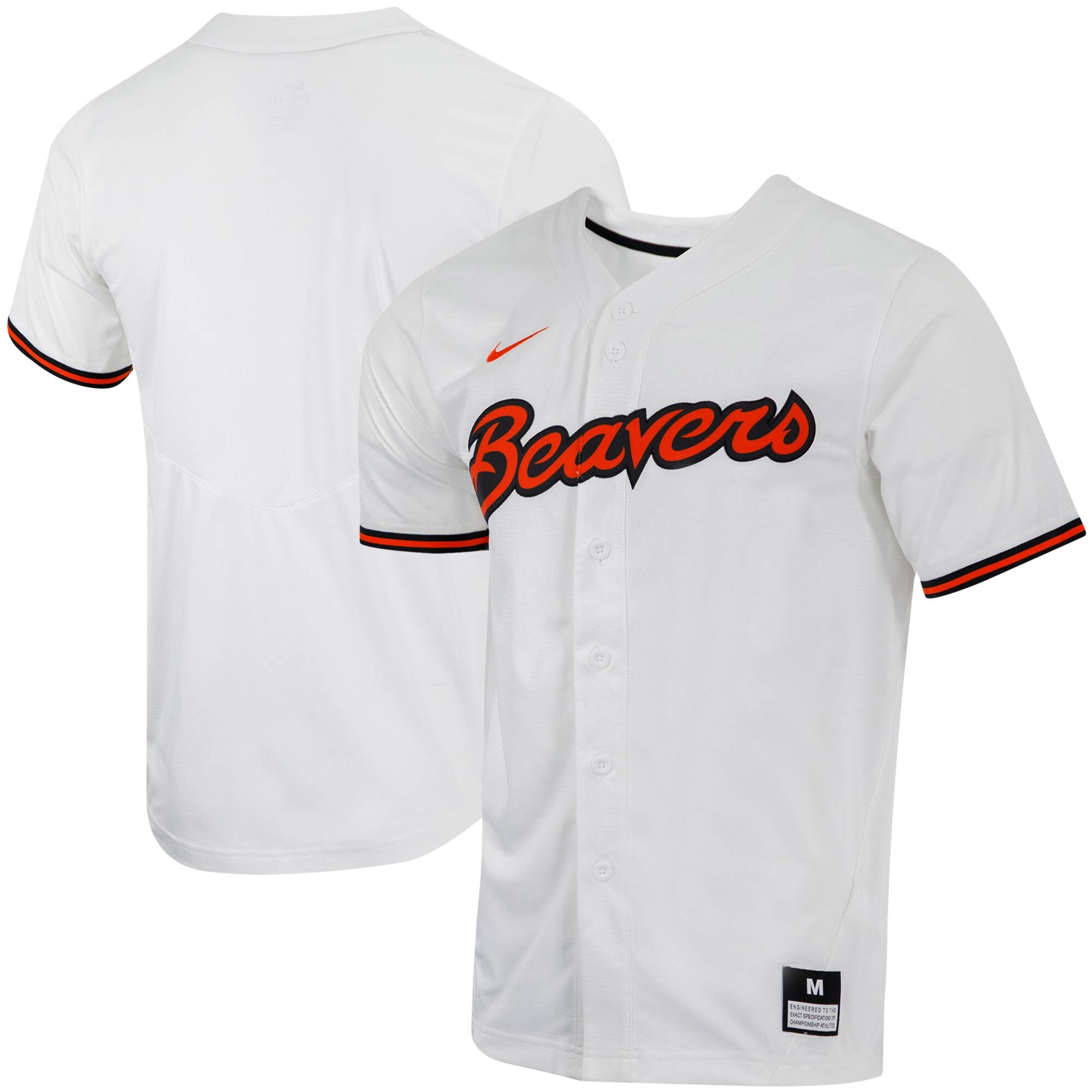 Mens Youth Oregon State Beavers Blank Nike White Baseball Team Jersey 