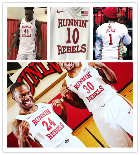 Mens Youth UNLV Runnin' Rebels Custom Nike 2018 White Basketball Jersey