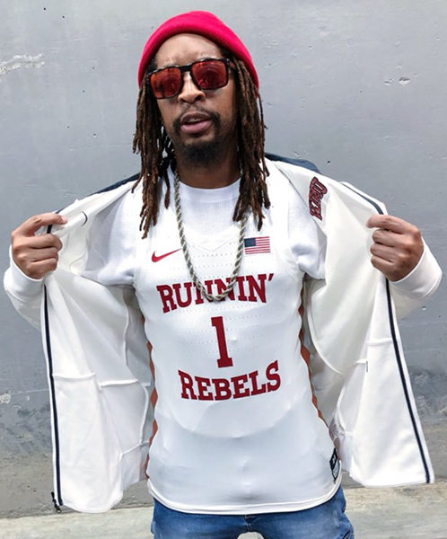 Mens Youth UNLV Runnin' Rebels Rapper #1 Lil Jon Nike 2018 White Basketball Jersey
