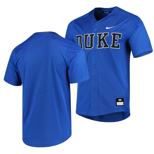 Mens Youth Duke Blue Devils Blank Nike Royal Baseball Team Jersey