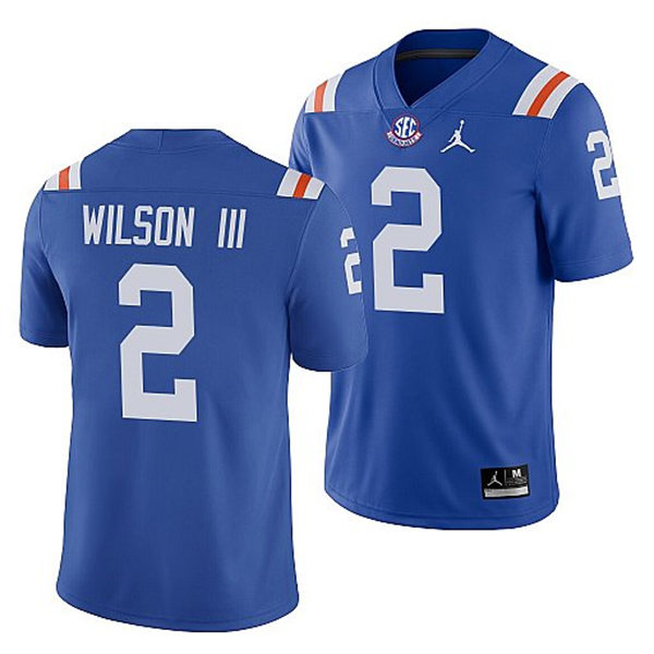 Mens Youth Florida Gators #2 Eugene Wilson III Royal 1960's Retro Football Jersey