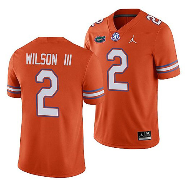 Mens Youth Florida Gators #2 Eugene Wilson III 2022 Orange Football Game Jersey