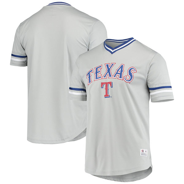 Mens Youth Texas Rangers Custom Grey Pullover Collection Legend Jersey