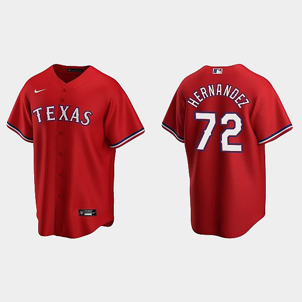 Youth Texas Rangers #72 Jonathan Hernandez Nike Red Alternate Player Jersey