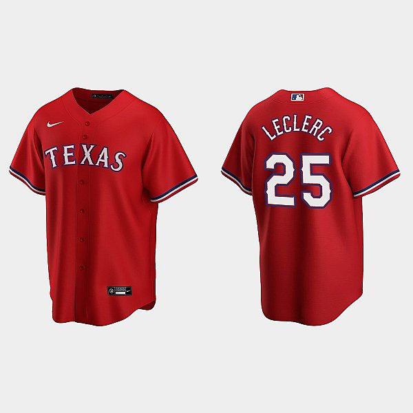 Youth Texas Rangers #25 Jose Leclerc Nike Red Alternate Player Jersey