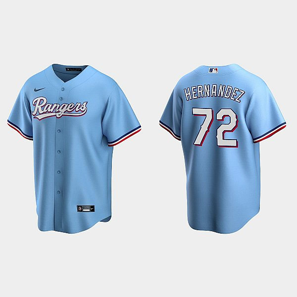 Youth Texas Rangers #72 Jonathan Hernandez Nike Light Blue Alternate Jersey