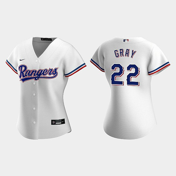 Womens Texas Rangers #22 Jon Gray Nike White Home Player Jersey