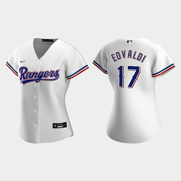 Womens Texas Rangers #17 Nathan Eovaldi Nike White Home Player Jersey