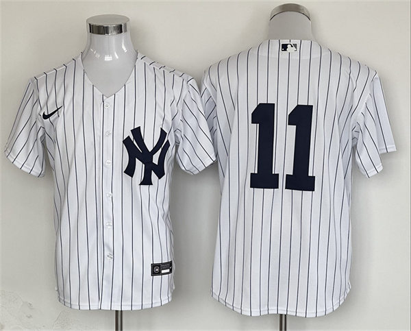 Youth New York Yankees #11 Anthony Volpe Nike White Home Cool Base Jersey