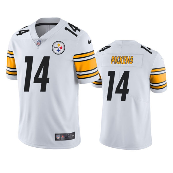 Mens Pittsburgh Steelers #14 George Pickens Nike White Vapor Limited Player Jersey