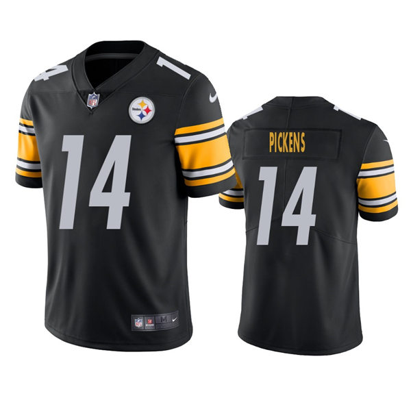Mens Pittsburgh Steelers #14 George Pickens Nike Black Vapor Limited Jersey