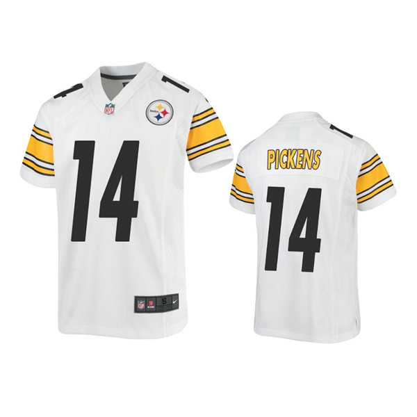 Youth Pittsburgh Steelers #14 George Pickens Nike White Limited Jersey