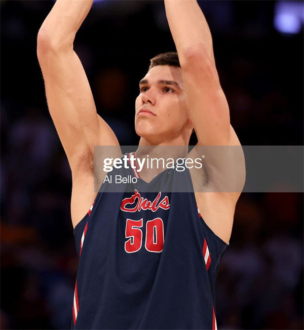 Mens Youth Florida Atlantic Owls #50 Vladislav Goldin Navy Basketball Game Jersey (3)