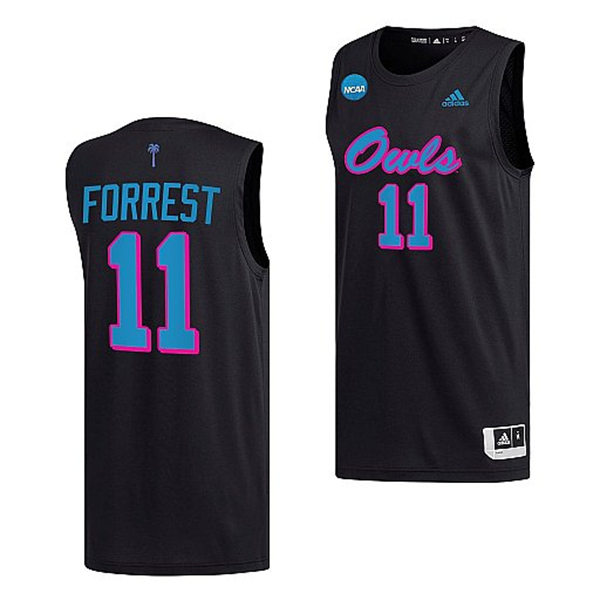 Mens Youth Florida Atlantic Owls #11 Michael Forrest Black Basketball Swingman Jersey (1)