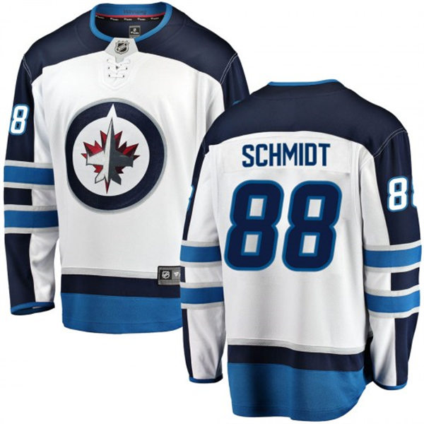 Men's Winnipeg Jets #88 Nate Schmidt  adidas White Away Jersey