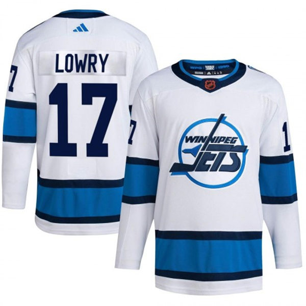 Men's Winnipeg Jets #17 Adam Lowry White 2022-23 Reverse Retro Jersey