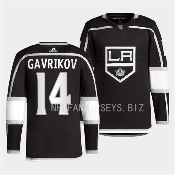 Mens Los Angeles Kings #14 Vladislav Gavrikov adidas Black Home Player Jersey