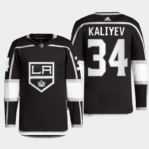 Mens Los Angeles Kings #34 Arthur Kaliyev adidas Black Home Player Jersey