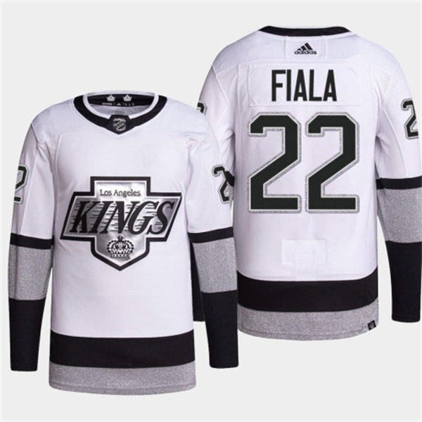 Mens Los Angeles Kings #22 Kevin Fiala adidas White Alternate Premier Player Jersey