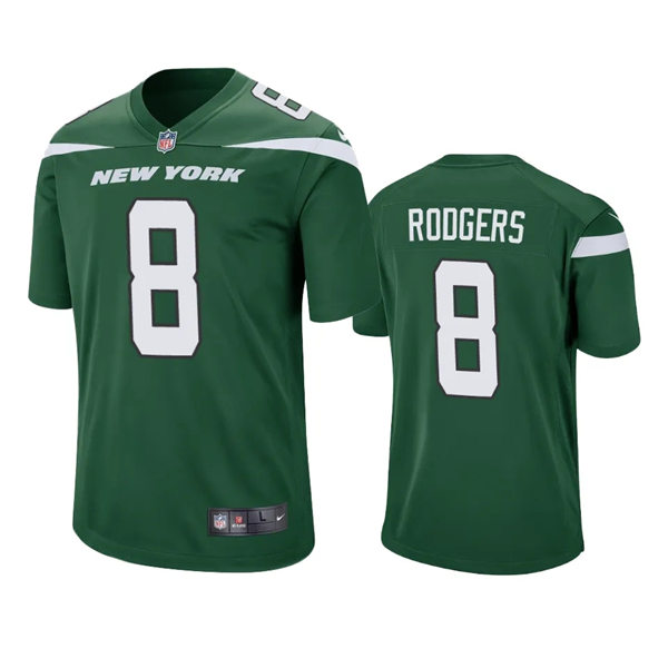 Mens New York Jets #8 Aaron Rodgers Nike Gotham Green Vapor Limited Jersey