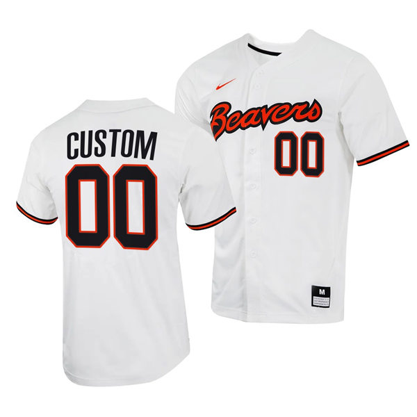 Mens Youth Oregon State Beavers Custom 2023 White  Baseball Game Jersey