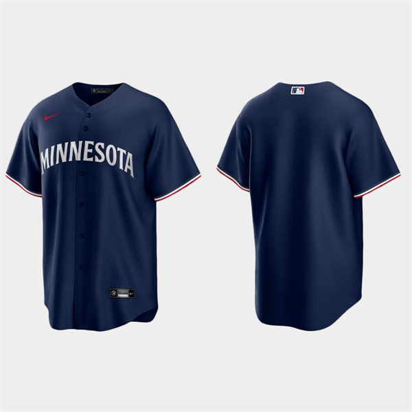 Mens Minnesota Twins Blank  Nike 2023 Powder Blue Alternate Replic Jersey