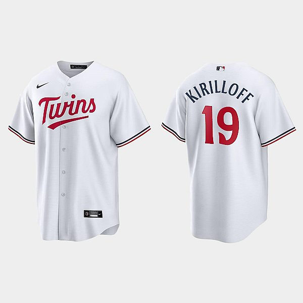 Mens Minnesota Twins #19 Alex Kirilloff Nike 2023 Home White Replic Jersey