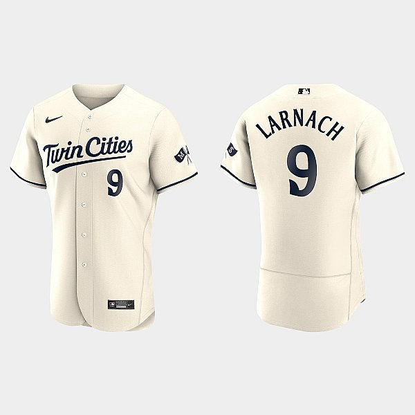 Mens Minnesota Twins #9 Trevor Larnach Nike 2023 Cream Alternate Authentic Player Jersey