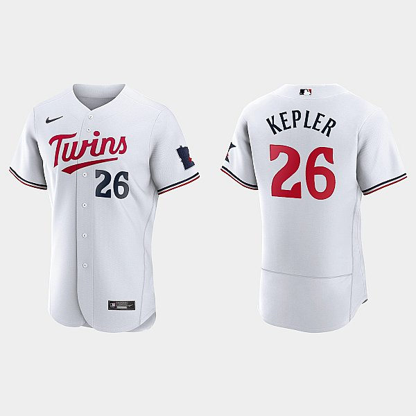Mens Minnesota Twins #26 Max Kepler Nike 2023 Home White Authentic Player Jersey