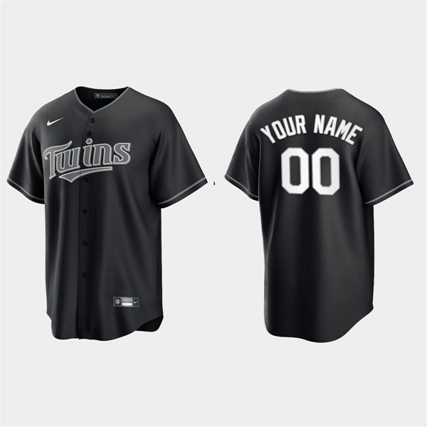 Mens Youth Minnesota Twins Custom Nike Black Collection Jersey