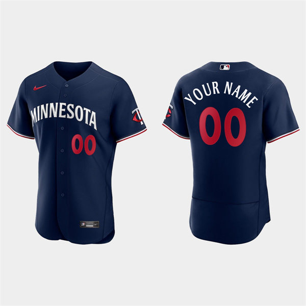 Mens Youth Minnesota Twins Custom Nike 2023 Navy Alternate Authentic Jersey