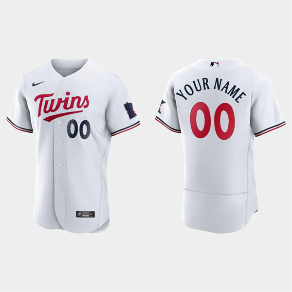 Mens Youth Minnesota Twins Custom Nike 2023 Home White Authentic Jersey