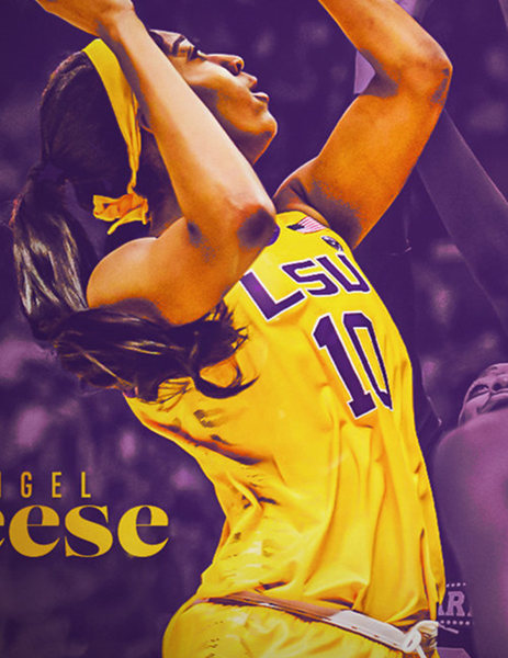 Womens LSU Tigers #10 Angel Reese Nike 2022-23 Gold basketball Game Jersey
