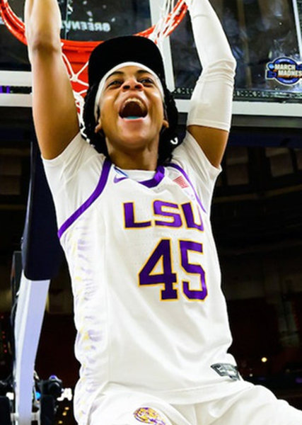 Womens LSU Tigers #45 Alexis Morris Basketball Game Jersey White