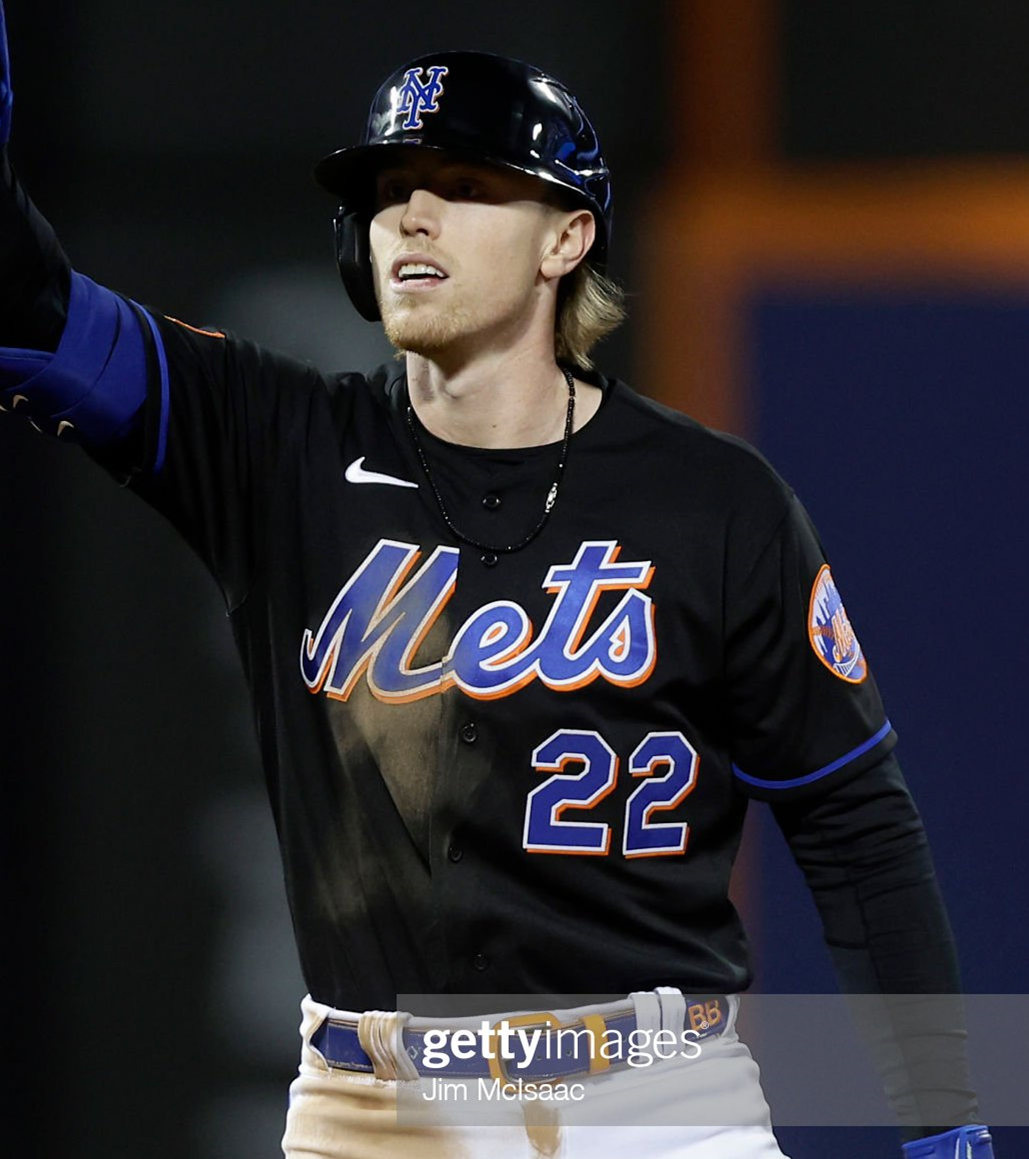 Mens New York Mets #7 Brett Baty Nike Black Alternate Player Jersey