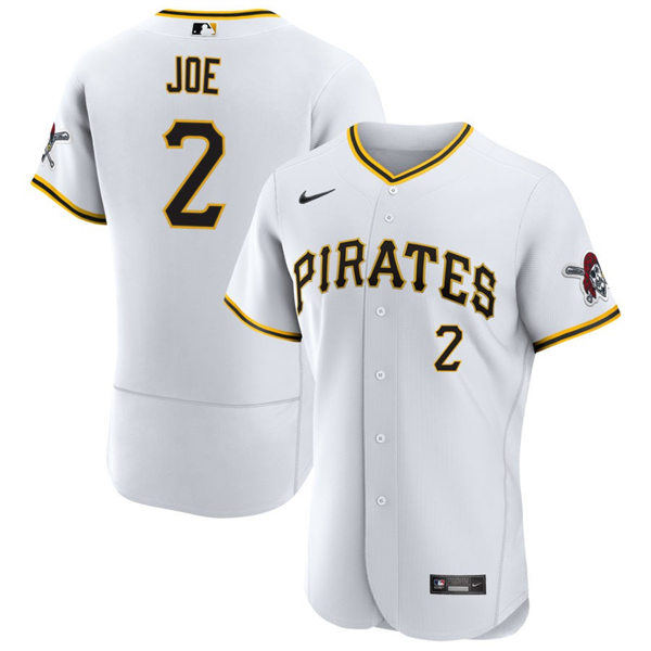 Mens Pittsburgh Pirates #2 Connor Joe Nike White Home FlexBase Player Jersey