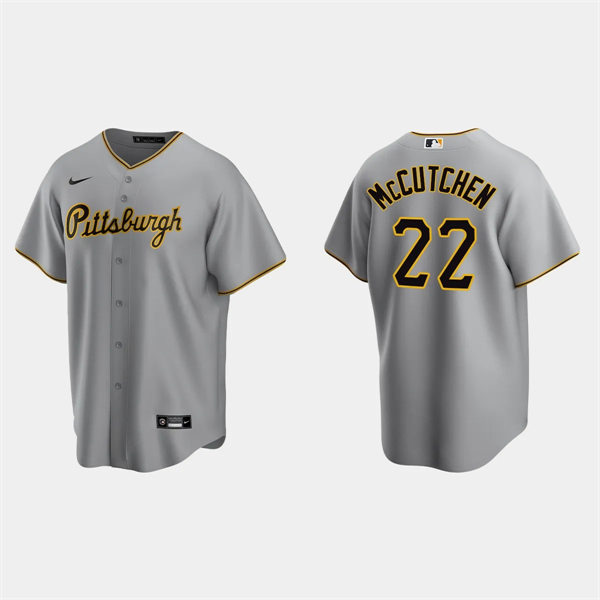 Youth Pittsburgh Pirates #22 Andrew McCutchen Nike Gray Road CoolBase Jersey