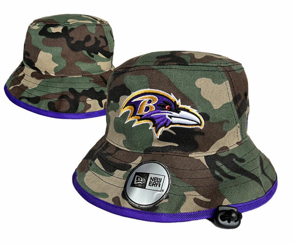 Baltimore Ravens Camo Bucket Hat YD221203