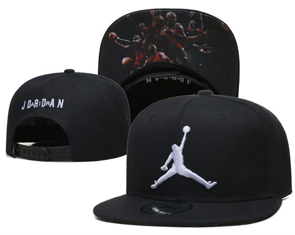 Michael Jordan Full Black Snapback Adjustable Hat YD230518014