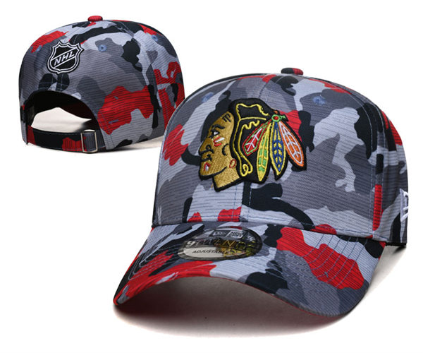Chicago Blackhawks embroidered Gray Camo Snapback Caps YD2305191 (5)