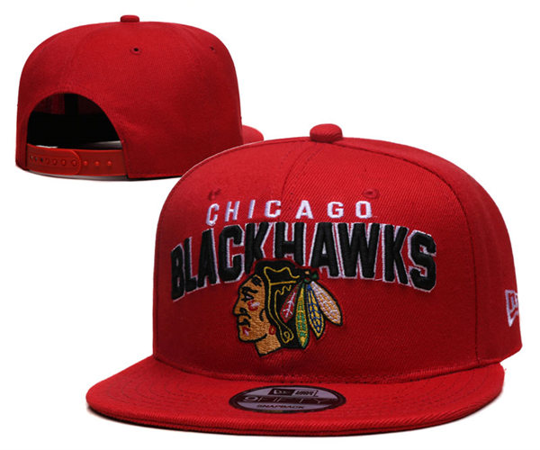 Chicago Blackhawks embroidered Full Red Snapback Caps YD2305191 (6)