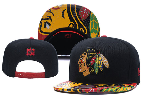 Chicago Blackhawks embroidered Black Snapback Caps YD2305191 (4)